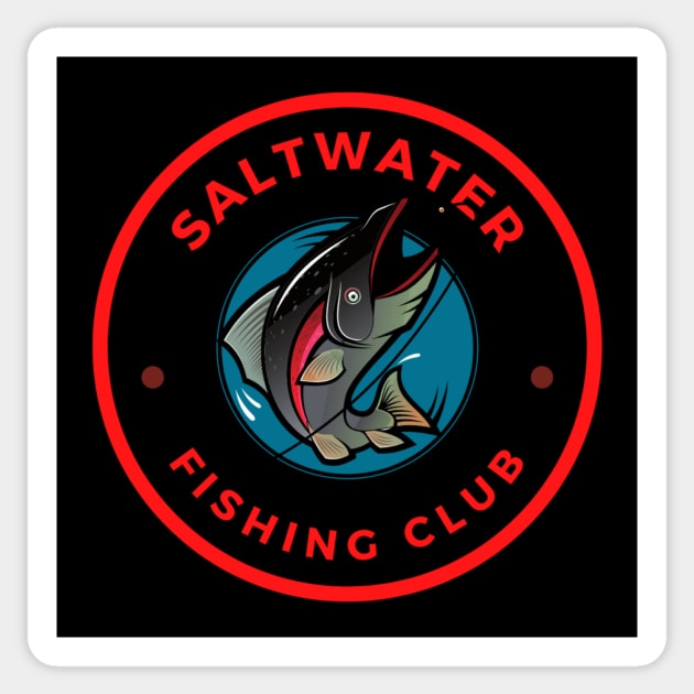 Saltwater Fishing Club Apparel Sticker by Topher's Emporium